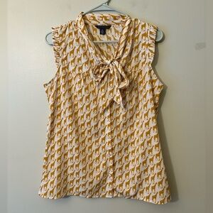 Tommy Hilfiger Sleeveless Giraffe Print Blouse, Size Medium Women’s